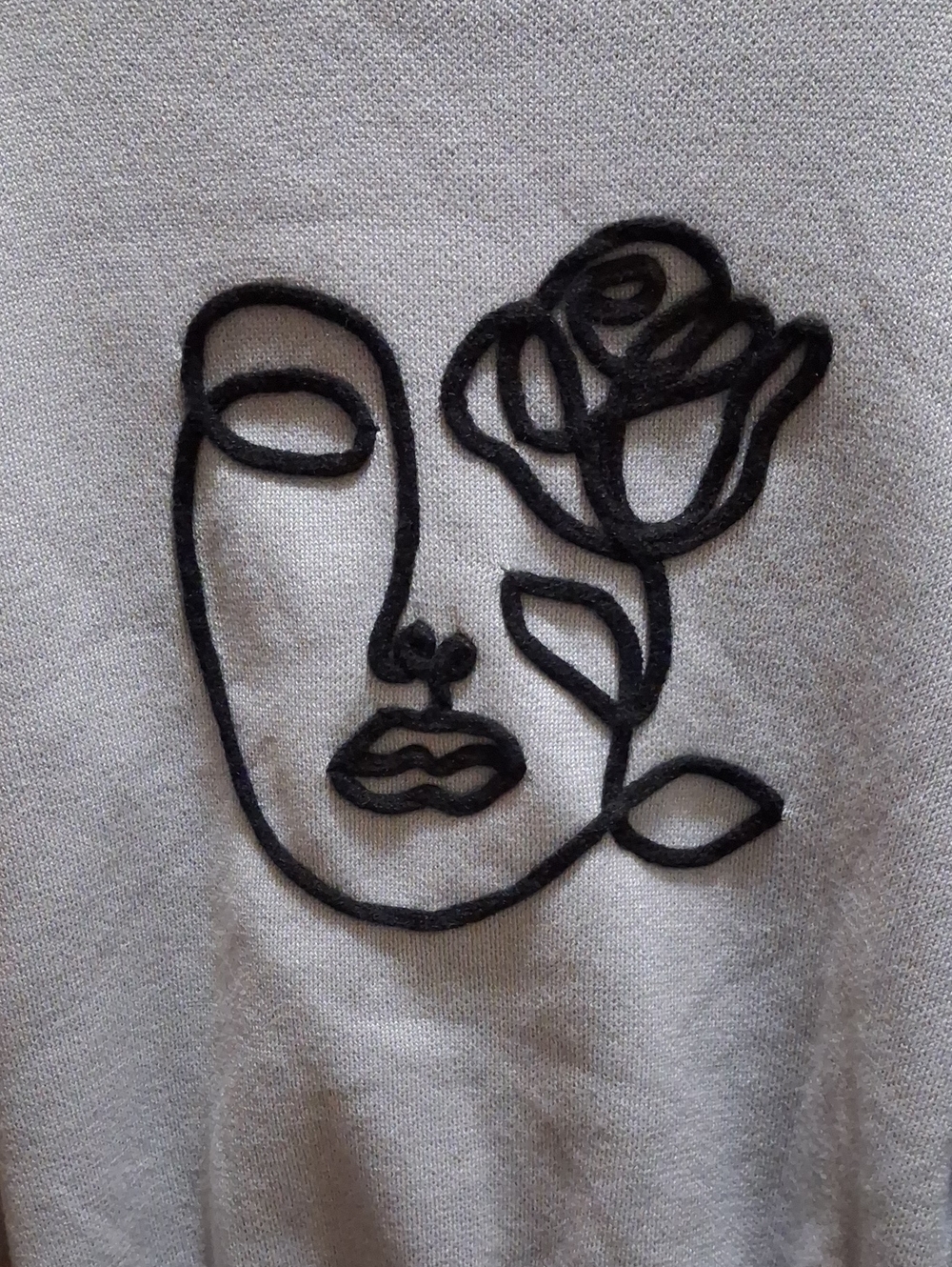 GRAY ABSTRACT Sweater - Picture 2 of 3